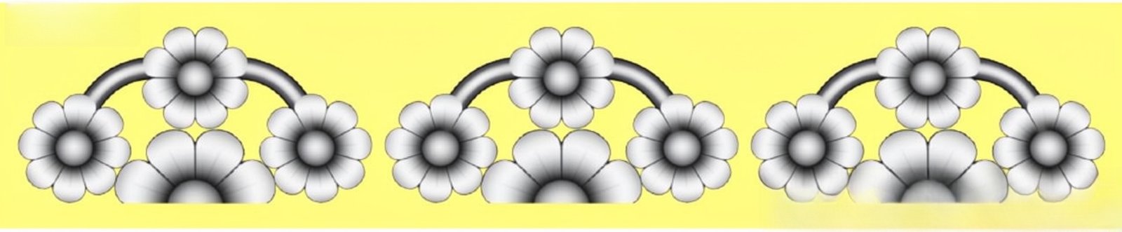 Mix - MIX-78 Floral Garland Decorative Border CNC Relief Design
